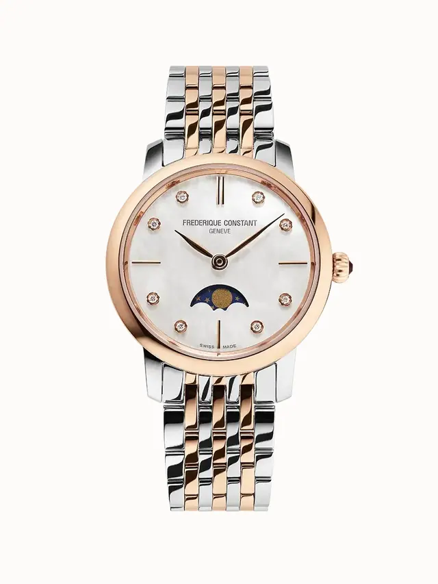 Frederique Constant Classics Slimline Ladies Moonphase, Women · Quartz FC-206MPWD1S2B