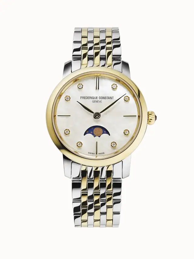 Frederique Constant Classics Slimline Ladies Moonphase, Women · Quartz FC-206MPWD1S3B