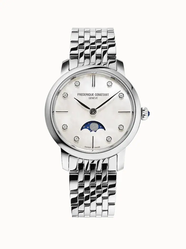 Frederique Constant Classics Slimline Ladies Moonphase, Women · Quartz FC-206MPWD1S6B