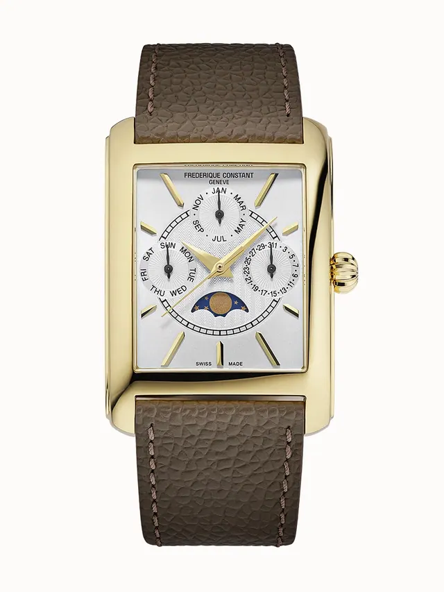 Frederique Constant Classics Carree Calendar Moonphase, Men · Quartz FC-265S4C5