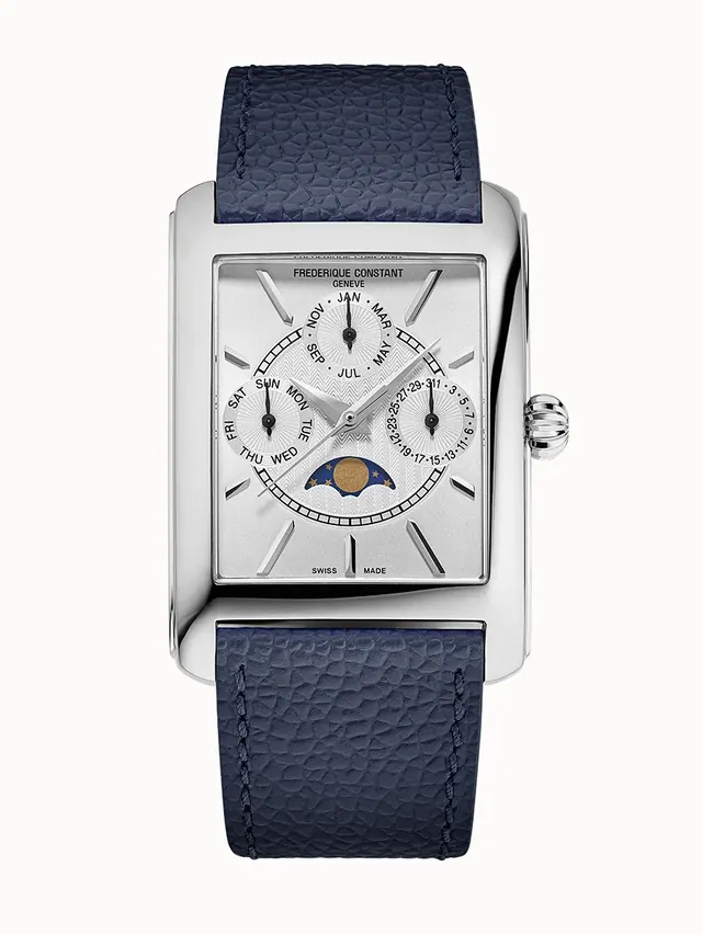 Frederique Constant Classics Carree Calendar Moonphase, Men · Quartz FC-265S4C6