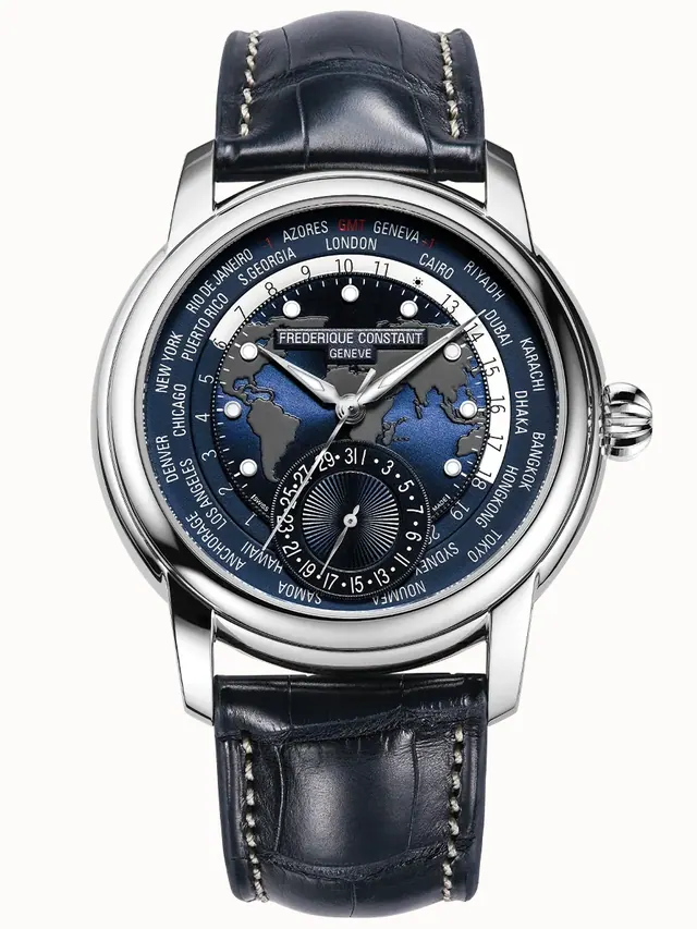 Frederique Constant Manufacture Classic Worldtimer, Men · Automatic FC-718NWM4H6