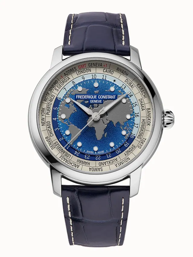 Frederique Constant Manufacture Classic Worldtimer, Men, Unisex, Women · Automatic FC-719BLW3H6