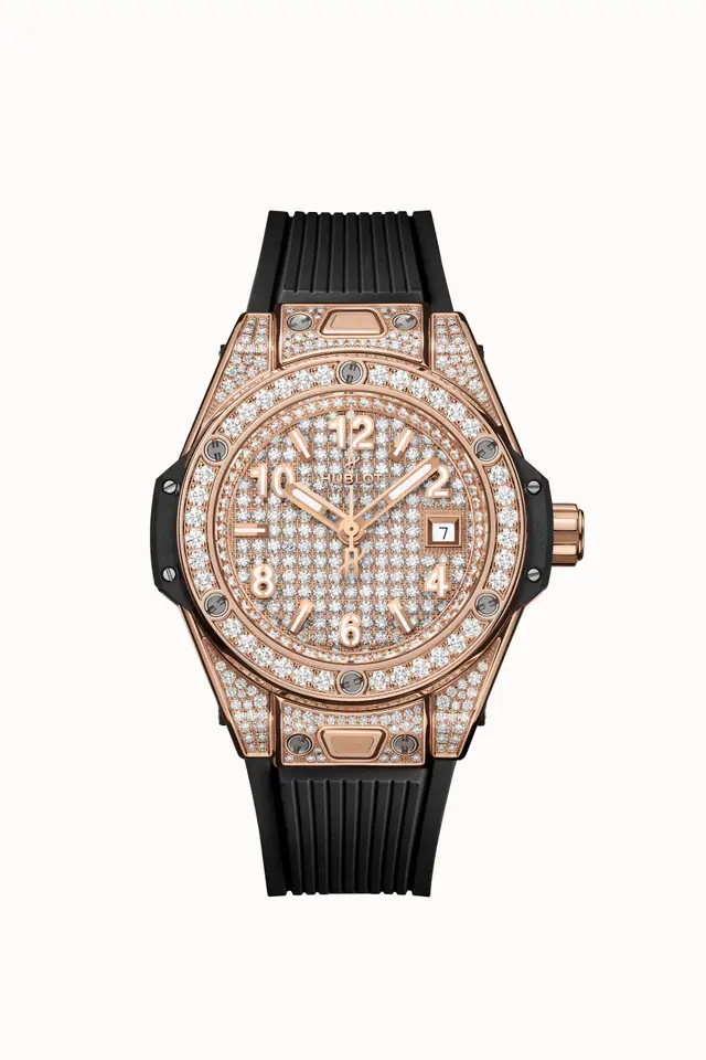 Hublot Big Bang One Click King Gold Full Pavé 33 mm 485.OX.9000.RX.1604