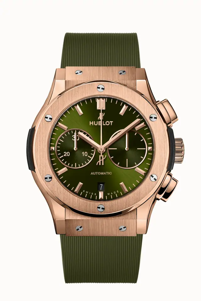 Hublot Classic Fusion Chronograph King Gold Green 45 mm 521.OX.8980.RX