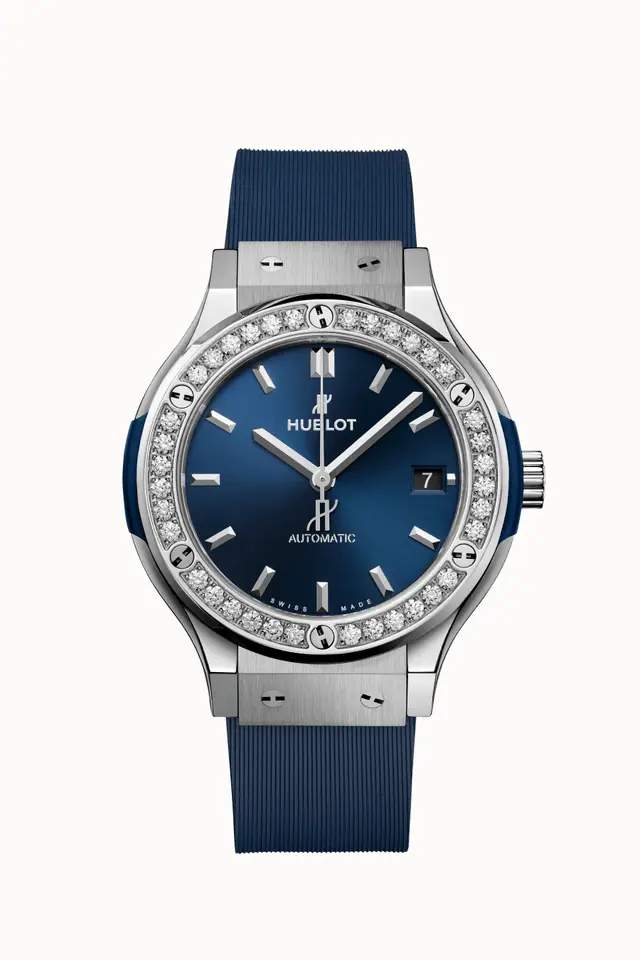Hublot Classic Fusion Titanium Blue Diamonds 38 mm 565.NX.7170.RX.1204