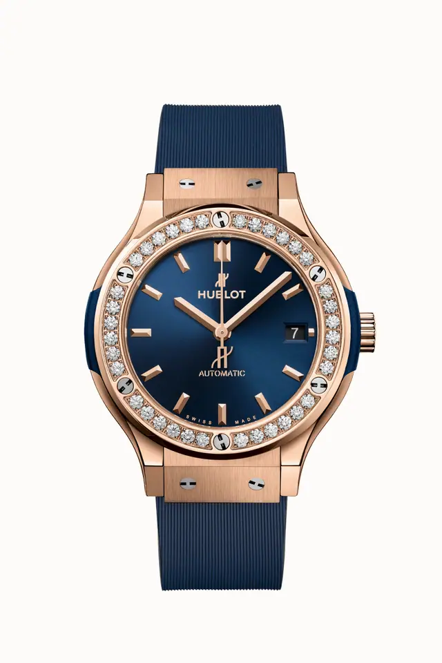 Hublot Classic Fusion King Gold Blue Diamonds 38 mm 565.OX.7180.RX.1204