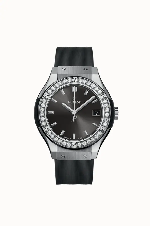 Hublot Classic Fusion Racing Grey Titanium Diamonds 33 mm 581.NX.7071.RX.1104