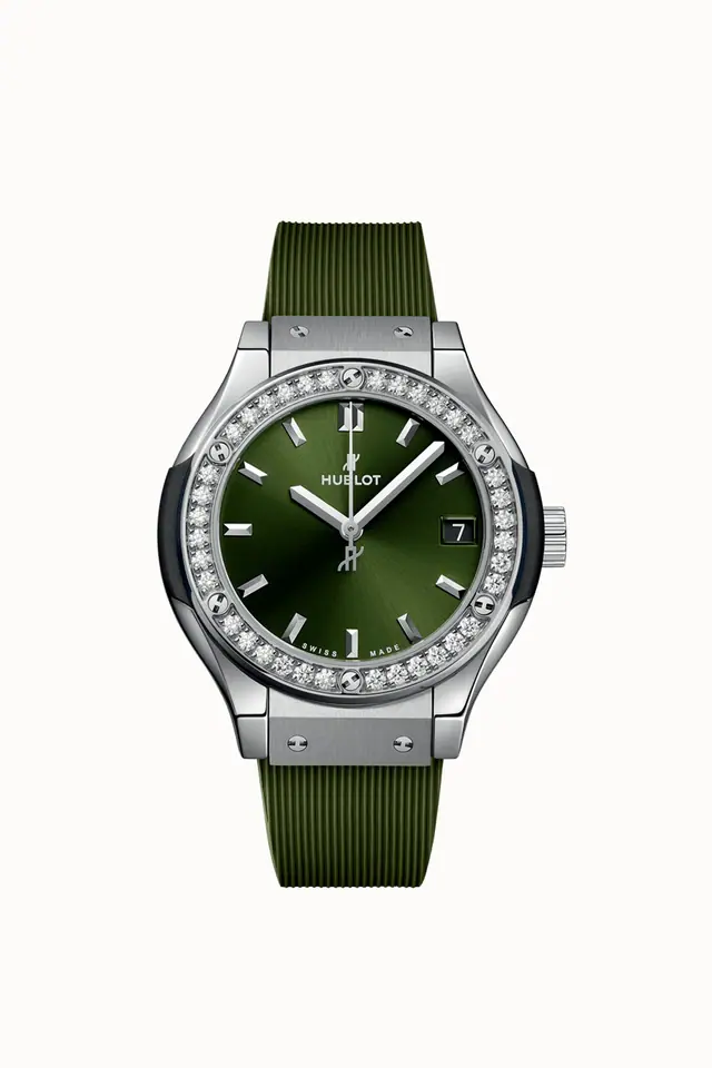 Hublot Classic Fusion Titanium Green Diamonds 33 mm 581.NX.8970.RX.1104