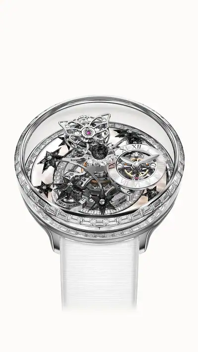 Jacob & Co. Fleurs de Jardin — White Gold and White Diamonds with Black Sapphires AF321.30.BC.UA.A