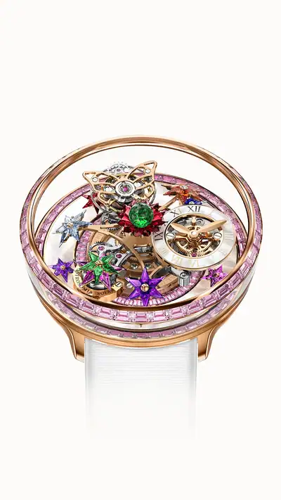 Jacob & Co. Fleurs de Jardin — Rose Gold and Pink Sapphires AF321.40.BA.AF.A