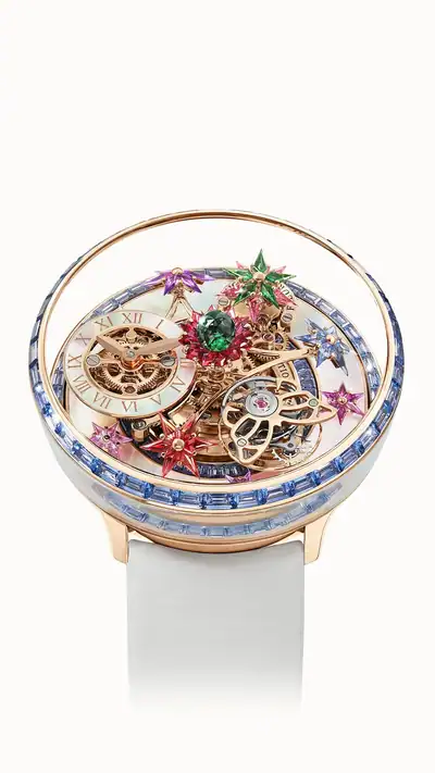 Jacob & Co. Fleurs de Jardin — Rose Gold and Icy Blue Sapphires AF321.40.BB.AC.B