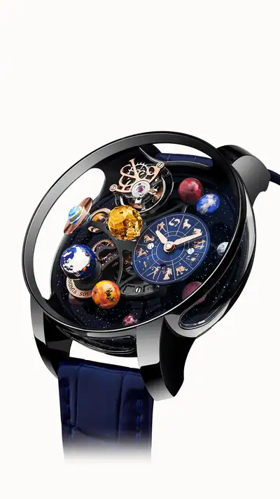 Jacob & Co. Astronomia Solar Zodiac — Black DLC Titanium and Sapphire AS310.21.SP.AA.A