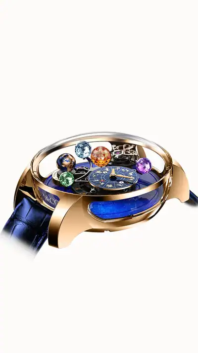 Jacob & Co. Astronomia Solar Zodiac — Rose Gold with Blue Aventurine Dial AS310.40.AA.UA.A