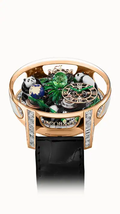 Jacob & Co. Astronomia Art — Static Panda (Rose Gold, Baguette) AS912.40.AA.AA.A