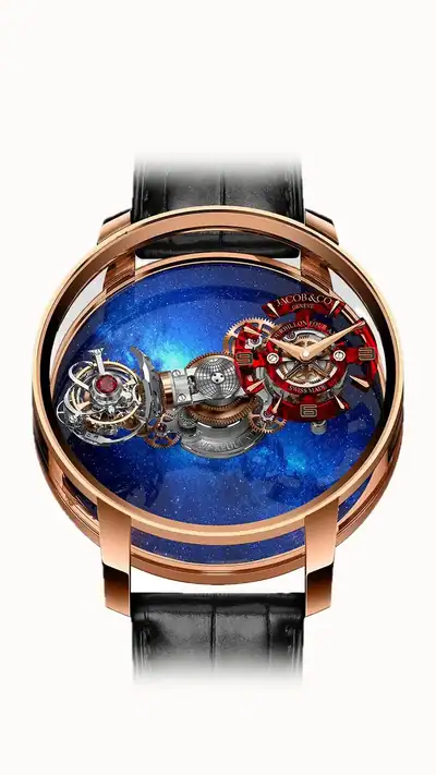 Jacob & Co. Astronomia Four-Axis Tourbillon — Mother of Pearl & Blue Aventurine AT180.40.AB.UA.A
