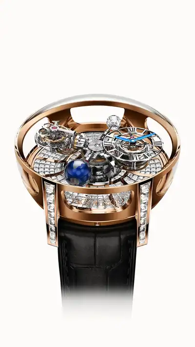 Jacob & Co. Astronomia Tourbillon Baguette — Rose Gold, Baguette 5 Minutes AT810.40.BD.BD.B