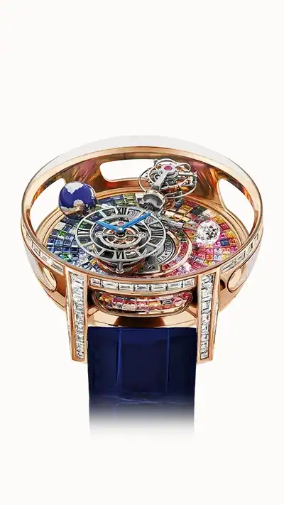 Jacob & Co. Astronomia Tourbillon Baguette — Rose Gold, Arlequino AT810.40.BD.UB.C