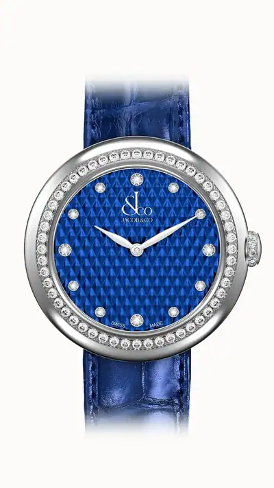 Jacob & Co. Brilliant — Stainless Steel with Blue Pyramid Dial BQ015.10.RO.AB.A