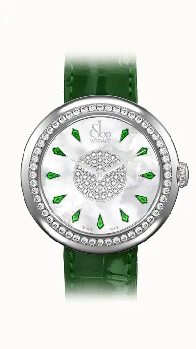 Jacob & Co. Brilliant — Tsavorites in Stainless Steel, Stainless Steel BQ015.10.RO.KD.A
