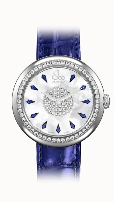 Jacob & Co. Brilliant — Blue Sapphires in Stainless Steel, Stainless Steel BQ015.10.RO.KF.A