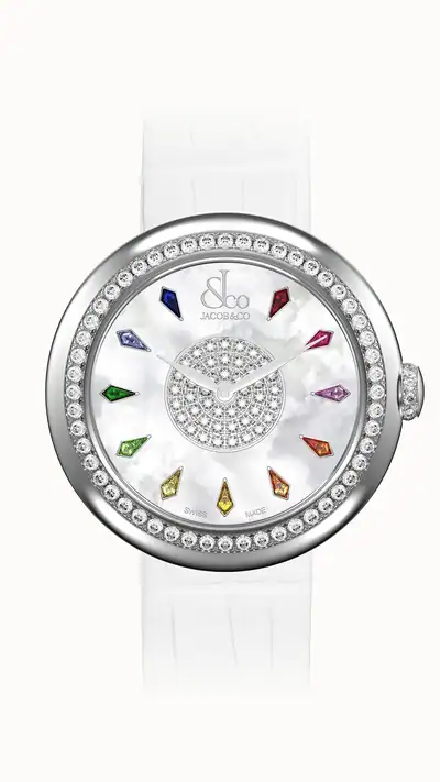 Jacob & Co. Brilliant — Rainbow Sapphires in Stainless Steel BQ015.10.RO.KR.A