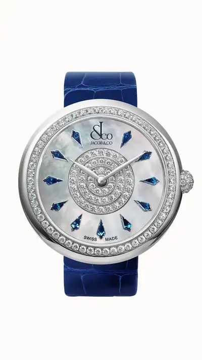 Jacob & Co. Brilliant — Blue Sapphires in Stainless Steel, Stainless Steel BQ020.10.RO.KF.A