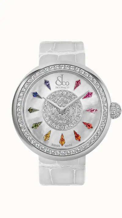 Jacob & Co. Brilliant — Multicolored Sapphires in Stainless Steel BQ020.10.RO.KR.A