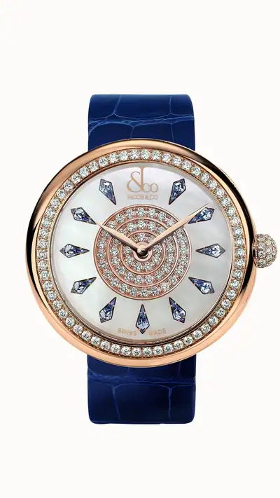 Jacob & Co. Brilliant — Icy Blue Sapphires in Rose Gold BQ020.40.RO.KG.A