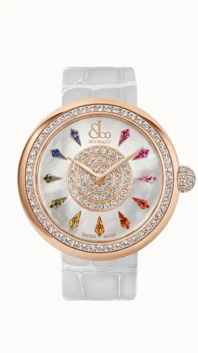 Jacob & Co. Brilliant — Multicolored Sapphires in Rose Gold, 18K Rose Gold BQ020.40.RO.KR.A
