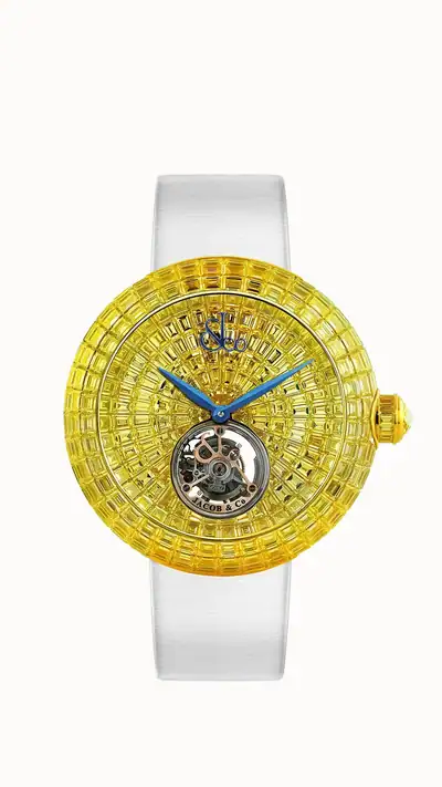 Jacob & Co. Brilliant Flying Tourbillon — Yellow Sapphires (Rose Gold) BT546.40.AB.AA.A