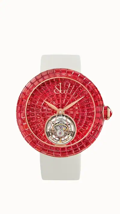 Jacob & Co. Brilliant Flying Tourbillon — Orange Sapphires II (Rose Gold) BT546.40.BO.BO.A
