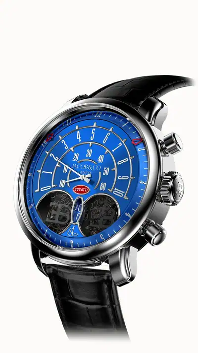 Jacob & Co. Jean Bugatti — White Gold, Blue Dial BU100.30.AA.AA.B