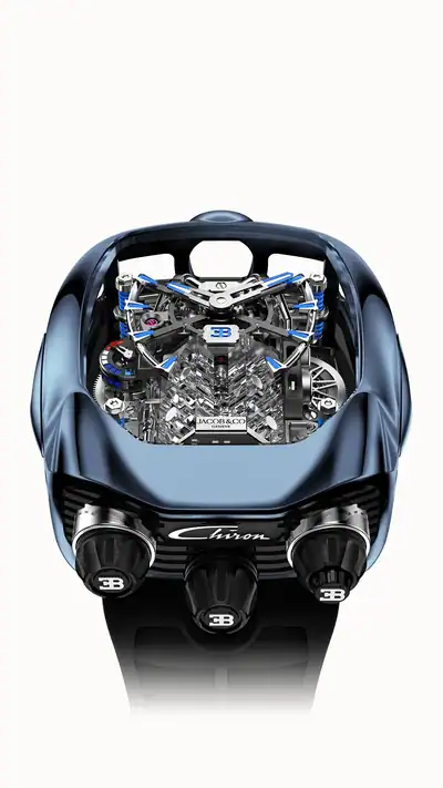 Jacob & Co. Bugatti Chiron Tourbillon — Blue Titanium BU200.20.AK.AB.B