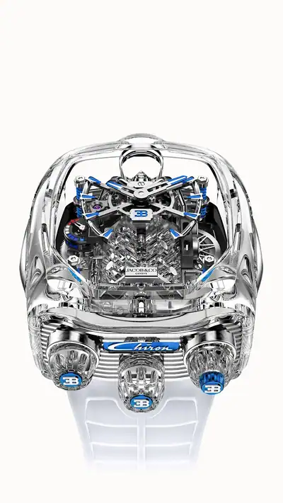 Jacob & Co. Bugatti Chiron Tourbillon Sapphire Crystal — Clear BU210.80.AA.AA.B