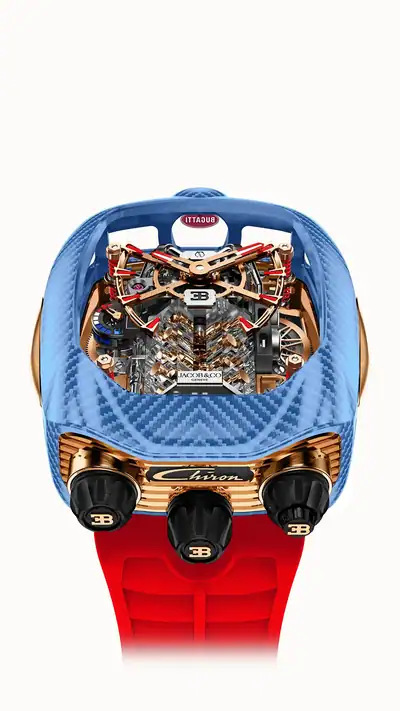 Jacob & Co. Bugatti Chiron Tourbillon — Blue Carbon Fiber BU230.24.AA.UA.A