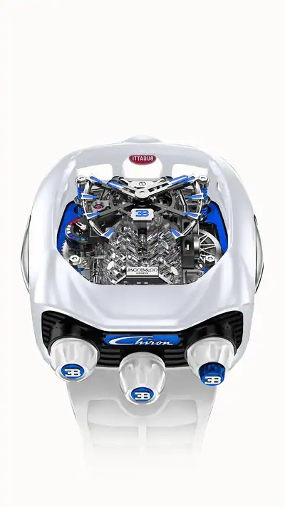 Jacob & Co. Bugatti Chiron Tourbillon — Titanium & White Ceramic BU240.95.AB.AA.A