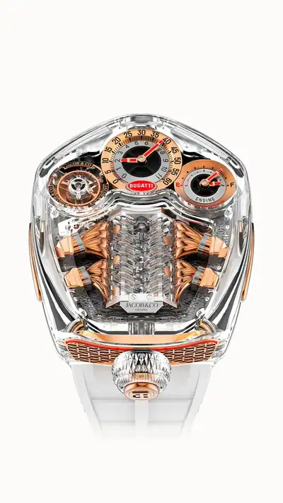 Jacob & Co. Bugatti Tourbillon Sapphire Crystal — Clear BU310.80.AC.AA.A
