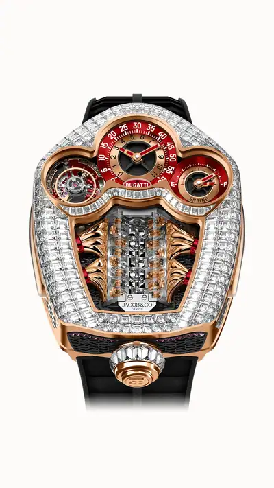 Jacob & Co. Bugatti Tourbillon Baguette — Rose Gold BU820.40.BD.AA.A