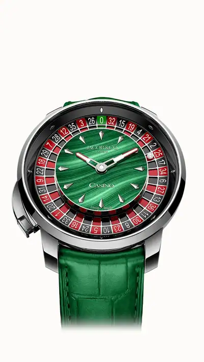 Jacob & Co. Casino Tourbillon — White Gold, Malachite Dial CA100.30.AA.AC.A