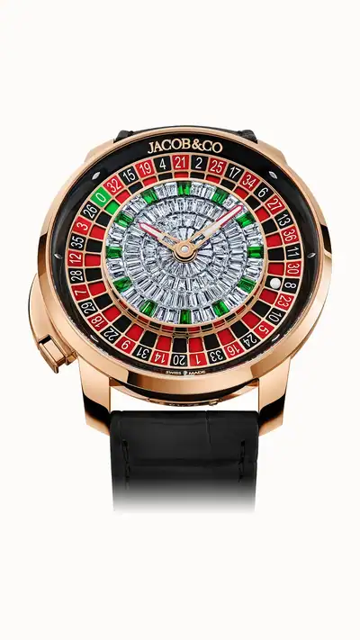 Jacob & Co. Casino Tourbillon — Rose Gold Baguette CA100.40.AB.BA.A