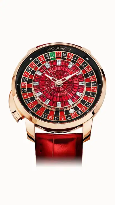 Jacob & Co. Casino Tourbillon — Rubies, 18K Rose Gold CA100.40.AB.BB.A