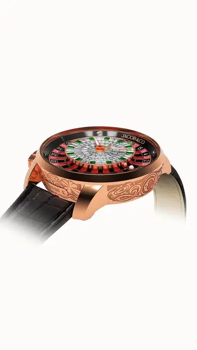 Jacob & Co. Casino Tourbillon — Rose Gold Baguette with Engraving CA100.40.AL.BA.A