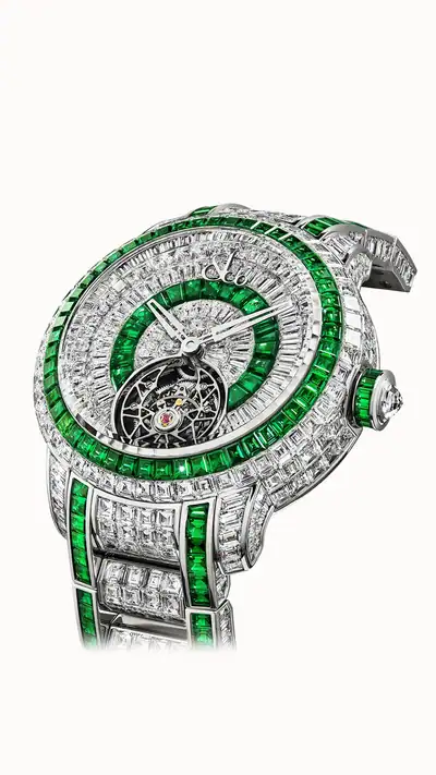 Jacob & Co. Caviar Tourbillon — White Diamonds & Tsavorites CV210.30.AC.AA.A30BA