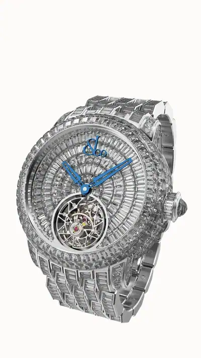 Jacob & Co. Caviar Tourbillon — Full White Diamonds, 18K White Gold CV310.30.BD.AA.A30AA