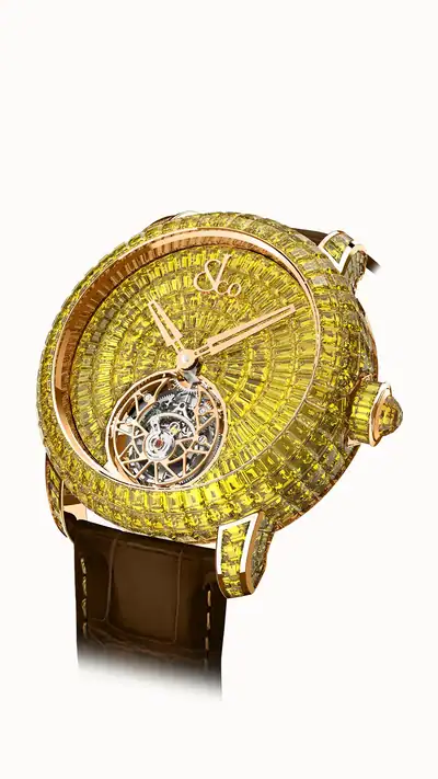 Jacob & Co. Caviar Tourbillon — Yellow Sapphires, 18K Rose Gold CV310.40.AA.AB.A