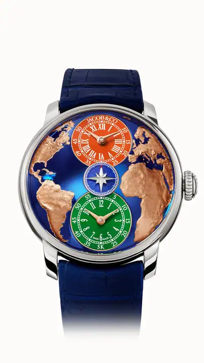 Jacob & Co. Salman Khan Dual Time Zone — Steel DT100.10.AB.AA.ABALA