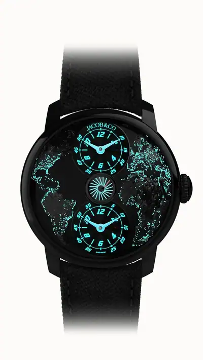 Jacob & Co. The World is Yours Dual Time Zone MAD Paris — Black DLC Steel DT100.11.AA.AA.ABTAA