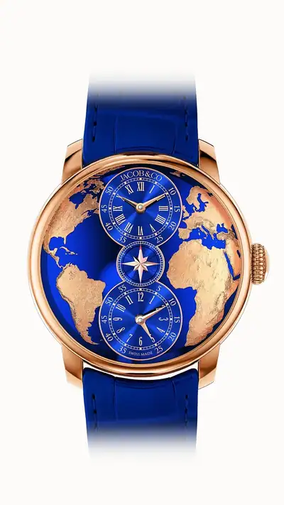 Jacob & Co. The World is Yours Dual Time Zone — Rose Gold DT100.40.AA.AE.A