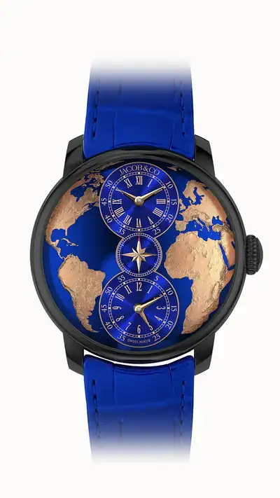 Jacob & Co. The World is Yours Dual Time Zone — Black Gold DT100.41.AA.AB.A